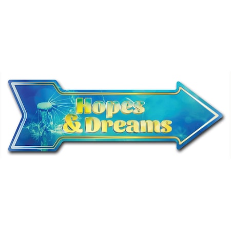 Hopes And Dreams Arrow Decal Funny Home Decor 24in Wide